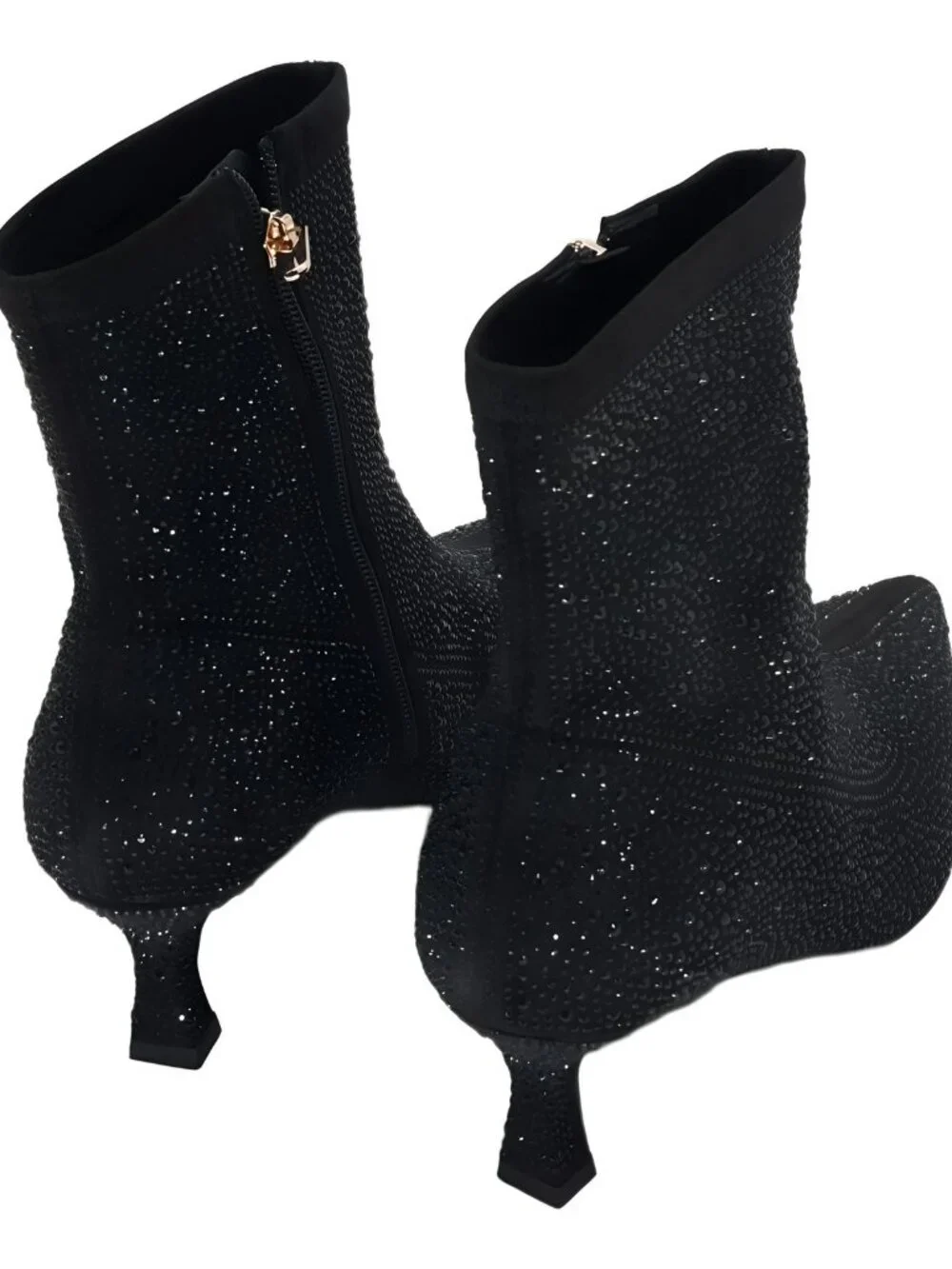 GC Shoes Tina Pointed Toe Sparkle Kitten Heel Booties Women's 10M - Picture 3 of 6